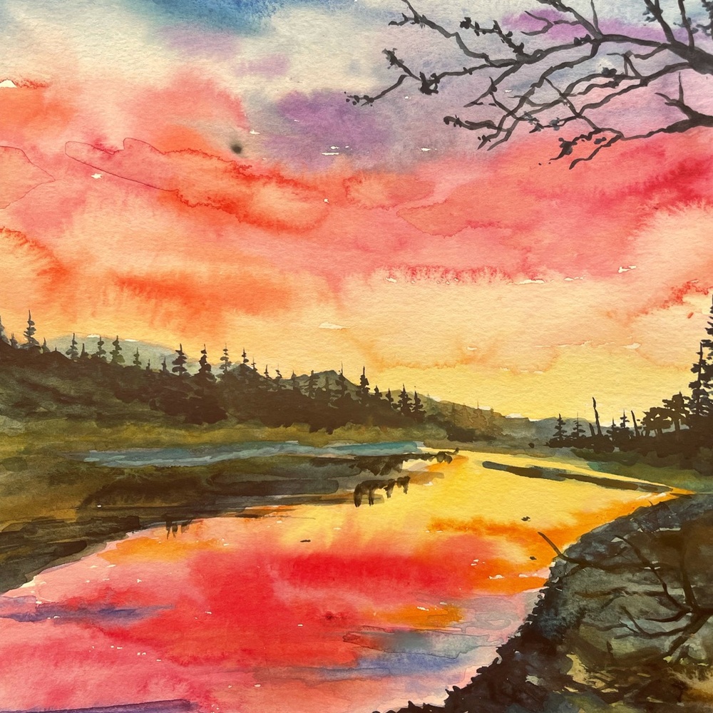 Original watercolor painting